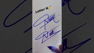 N LETTER SIGNATURE STYLE #howtomakecalligraphylogo #fashionstyle #foryou #calligraphy #calligraphy