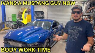 REBUILDING A WRECKED SUPERCHARGED MUSTANG GT BODY WORK