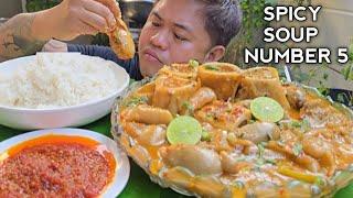 SPICY SOUP NUMBER 5 | BULALO | BAT & BALLS | BALAT NG BAKA | OUTDOOR COOKING | MUKBANG PHILIPPINES