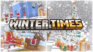 WINTER FURNITURE TEXTURE PACK Minecraft PE/BE 1.21+ (survival friendly)