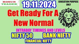 Nifty Prediction for Tomorrow in Tamil  19.11.2024 | Options Intraday Trading Analysis