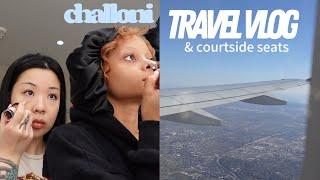 TRAVEL VLOG.... YALL WE GOING TO SIT COURTSIDE!? | WEEKLY VLOG | challan