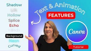 Various Text and Animation features for your Thumbnail Design // Canva Test Tutorial