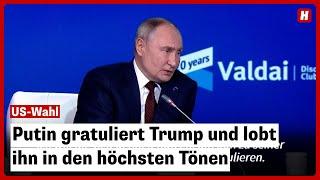 Putin gratuliert Trump und lobt ihn in den höchsten Tönen