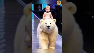 Baby With Animals Fashion Show Walk #viral #shorts #tiktok