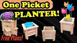 ONE Picket Planter Box! | How To | Woodworking