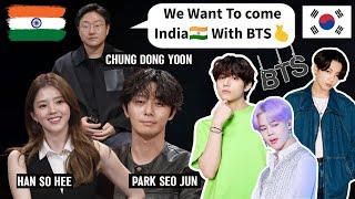 Park Seo Jun & Han So Hee Confirm Coming India Bollywood  with BTS  Korean Actor BTS Coming India