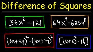 How To Factor Difference of Squares - Algebra