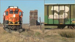 BNSF Branch Line Covered in Weeds - Large FIRE Encountered By Train Crew