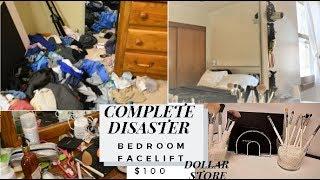 Budget DIY|Bedroom Makeover|Dollar Store Organization|Clean With Me