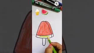 Watermelon Ice-cream #shorts #art #painting