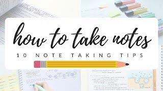 How to take efficient and neat notes - 10 note taking tips | studytee