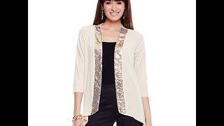 Slinky Brand Jacket with Sequin Shawl Collar