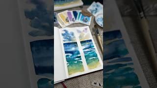 Watercolor ocean | Keiko Saile @thealohastudios #alohawatercolors  #loosewatercolor  #sketchbookart