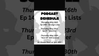 Sugar & Napalm Podcast Schedule April/May 2024