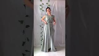 DIY Saree Gown/ Convert saree Into Gowns/ wear saree as a gown