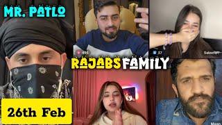 Rajabs Family & Mr Patlo  Live 26thFeb  Rajab and Haider #youtubelive #rajabsfamily #bigfun