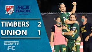 Portland Timbers into MLS is Back final with 2-1 win vs. Philadelphia Union | MLS Highlights