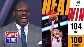 NBA GameTime | 'Miami is the biggest threat in the East' - Shaq react Heat shut down Rockets 104-100