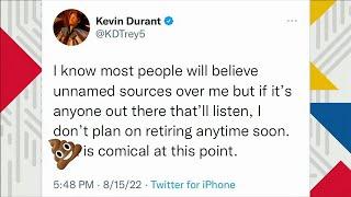 Reacting to Kevin Durant's tweet shutting down retirement rumors  | KJM
