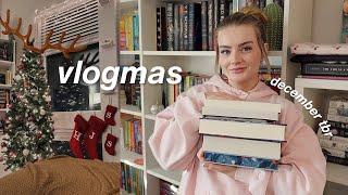 my december tbr, holiday decorating  vlogmas 2024