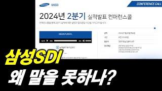 컨콜 대신 설명하기 삼성SDI 실적