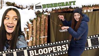 Bushcraft Girl Bloopers  Funny Solo Fails in the Woods outdoor