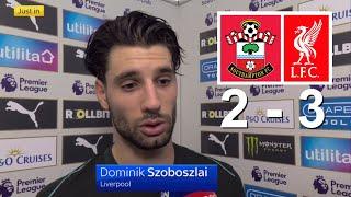 Dominik Szoboszlai Post Match Interview Southampton 2 vs 3 Liverpool 24/11/2024