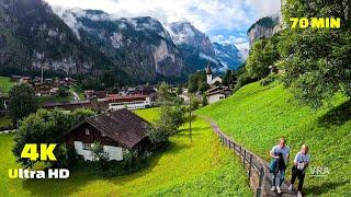 Virtual Run 4k Lauterbrunnen - VR Headset Scenery Switzerland - Virtual Run For Treadmill