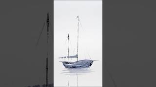 60 Second Watercolour Lesson. A Boat