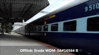 INDIAN RAILWAYS SUPERB OFFLINK: ALCO LOCOMOTIVE GOES MAD WITH 12252 WAINGANGA EXPRESS AT BHILAI