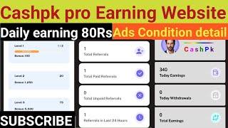 Cash pk pro Earning website||New earning website today 2024||Online earning app today||Earn point