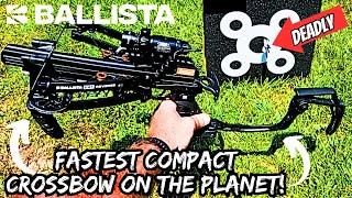 Shooting the World's Fastest PISTOL GRIP CROSSBOW!  This is NOT A TOY! Ballista Batt Reverse!