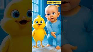 Chicken Duck Dance With Little Baby #baby #duck #chicken #banana #shorts #trending #youtube #dance
