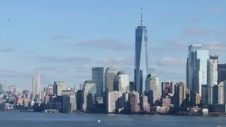 View from New York's Statue of Liberty-Pedestal to Manhattan - December 23, 2018