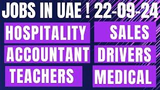 UAE JOB VACANCY ON TODAY #drivers  #accountant #teachers #hospitality #medical @JOBSINUAE2024