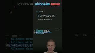 Formatting Dates for File Naming #java #shorts #coding #airhacks