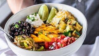 Veggie Burrito Bowl with Grilled Mango