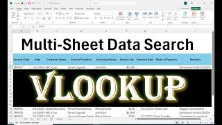 How To Make Multi-Sheet Data Search System for Excel