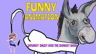 Funny short animation : Drunky Daisy | Short Cartoon | Donkey Animation | Animated Comedy