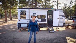 CAMPING IN THE FOREST SOLO Female Nomad Plus BRYCE CANYON Nat'l Park | RV Life