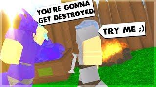 Destroying STRONGER Players For BETTER LOOT Roblox Booga Booga