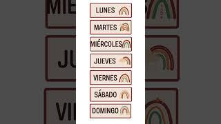 Days of the week in Spanish #learnspanish #spanishclass #spanishlessons #spanishlanguage