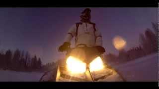 GoPro Hero 3 Black Edition - Carving at dusk - Snowmobile 2013 - 2.7K