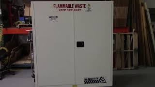 Justrite Flammable White Waste Storage Cabinet 8991053 2 x 55 gallon capacity