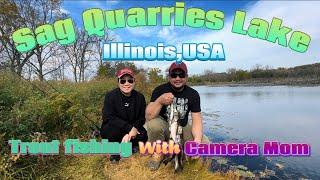 Episode 76 : Sag Quarries Lake Illinois, USA/ trout fishing with Camera Mom#troutfishing#laketrout