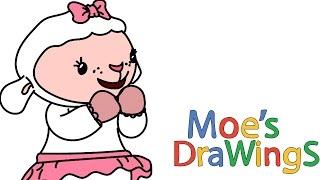 Doc McStuffins Lambie Disney Junior How to draw and coloring fun new Hd video for kids