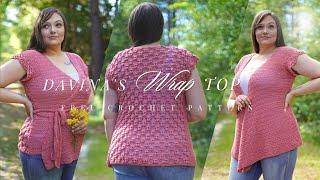 Davina's Wrap Top- FREE Crochet Summer Top Pattern  (Size Inclusive XXS-6X)