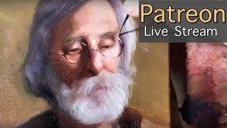 Patreon LIVE STREAM - Painting an Alla Prima Portrait (1st Saturday of Every Month 12:00pm EST)