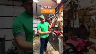Fire Axe! Evansville. Whiskey River LUM handle! #axe #fire #diy